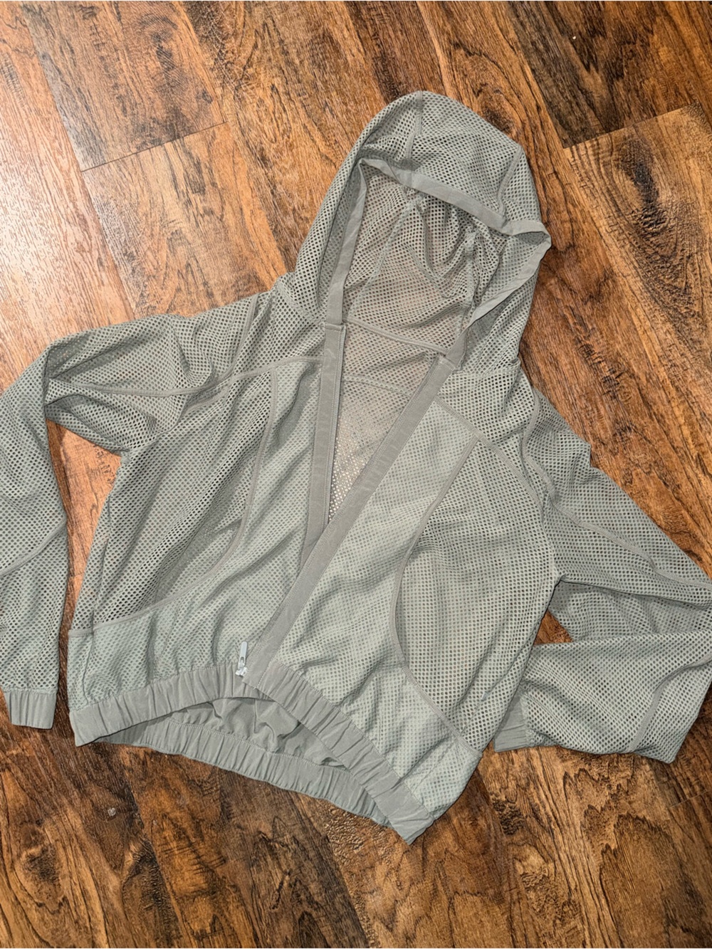 lululemon athletica Sage Green Mesh Hooded Jacket